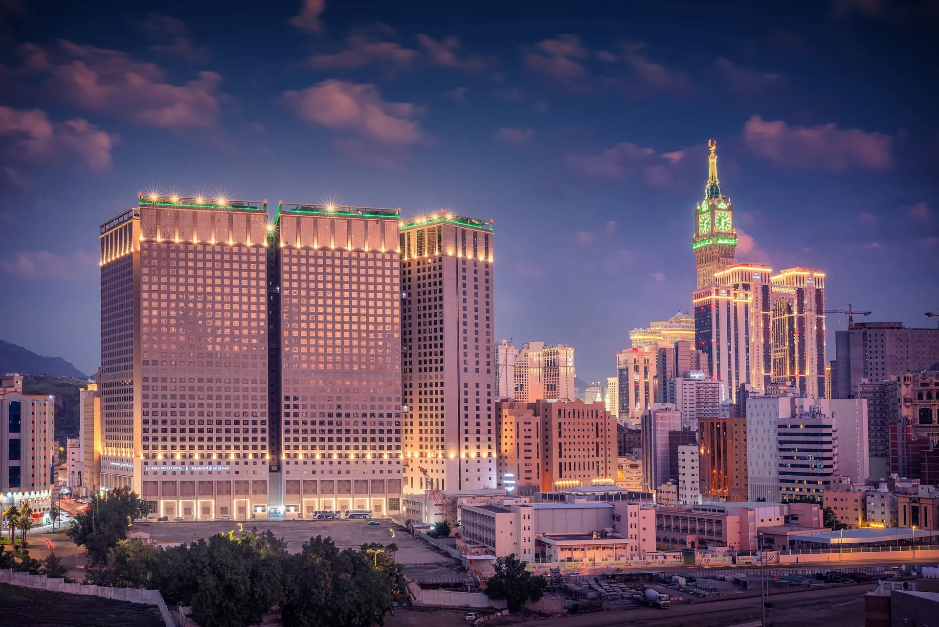 Front of Al Kiswah Towers Hotel Makkah