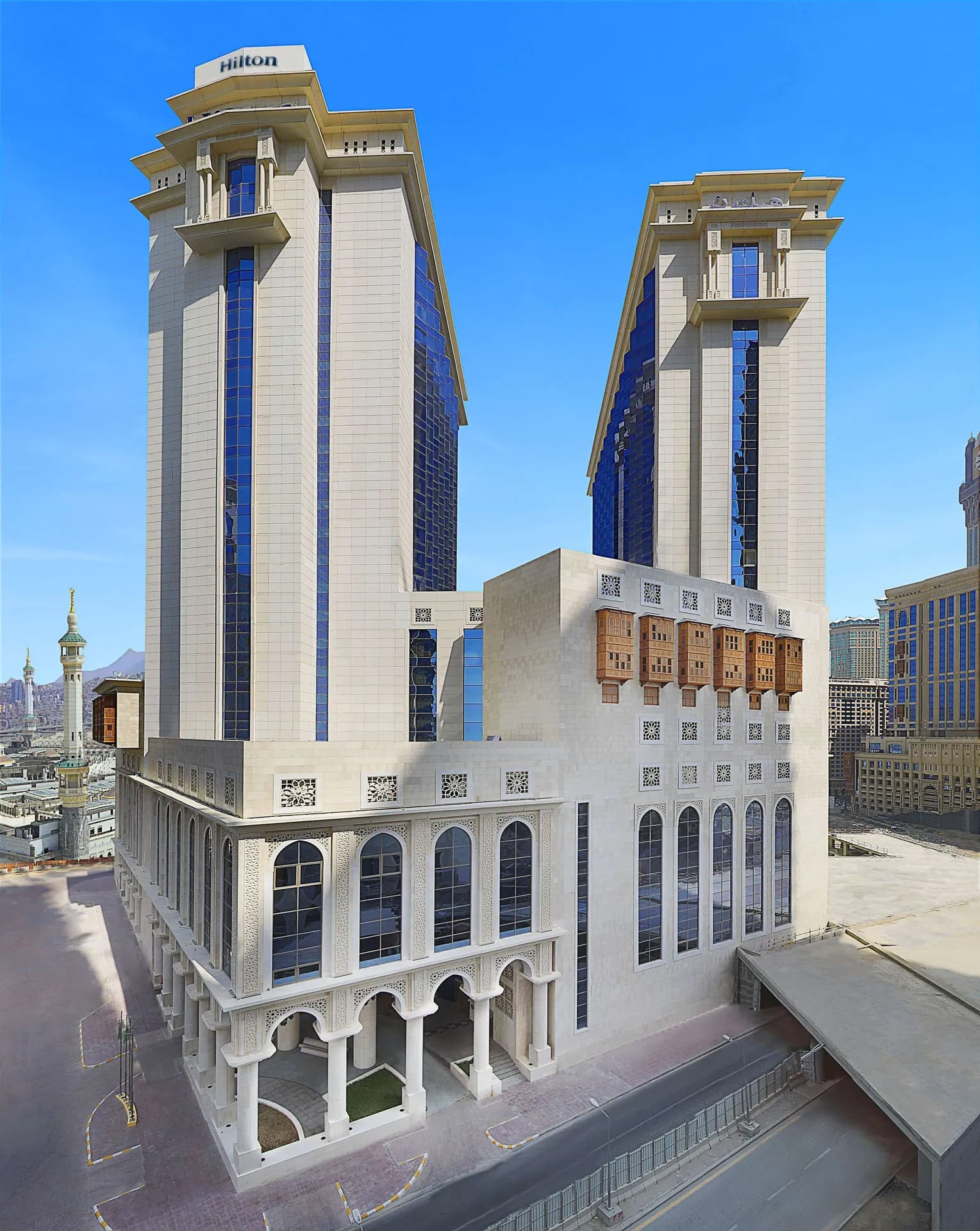 Hilton Hotel & Convention Jabal Omar Makkah exterior overlooking Masjid Al-Haram