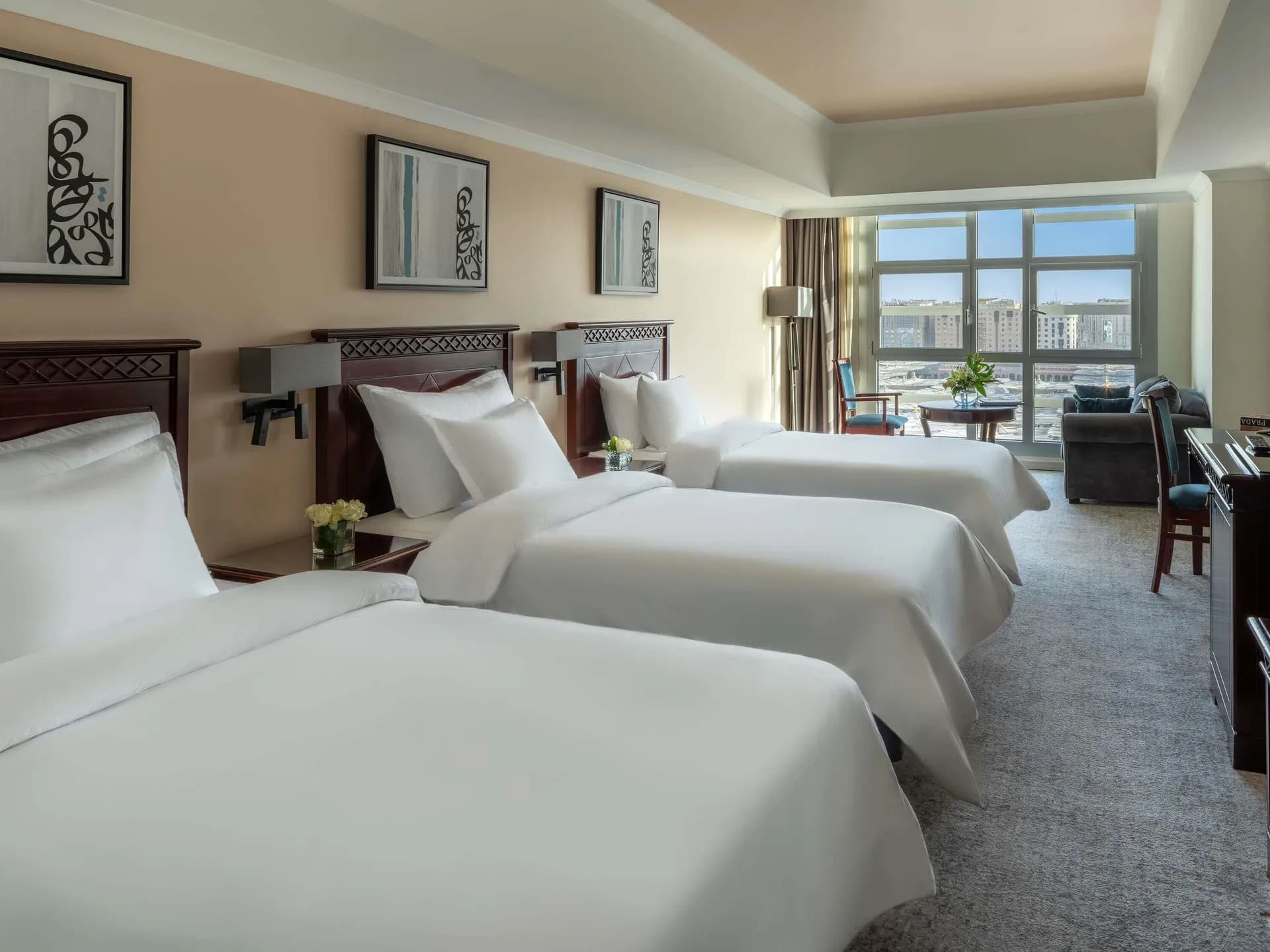 Executive Room 3 Single Beds Nabawi View at Anwar Al Madinah Mövenpick Hotel